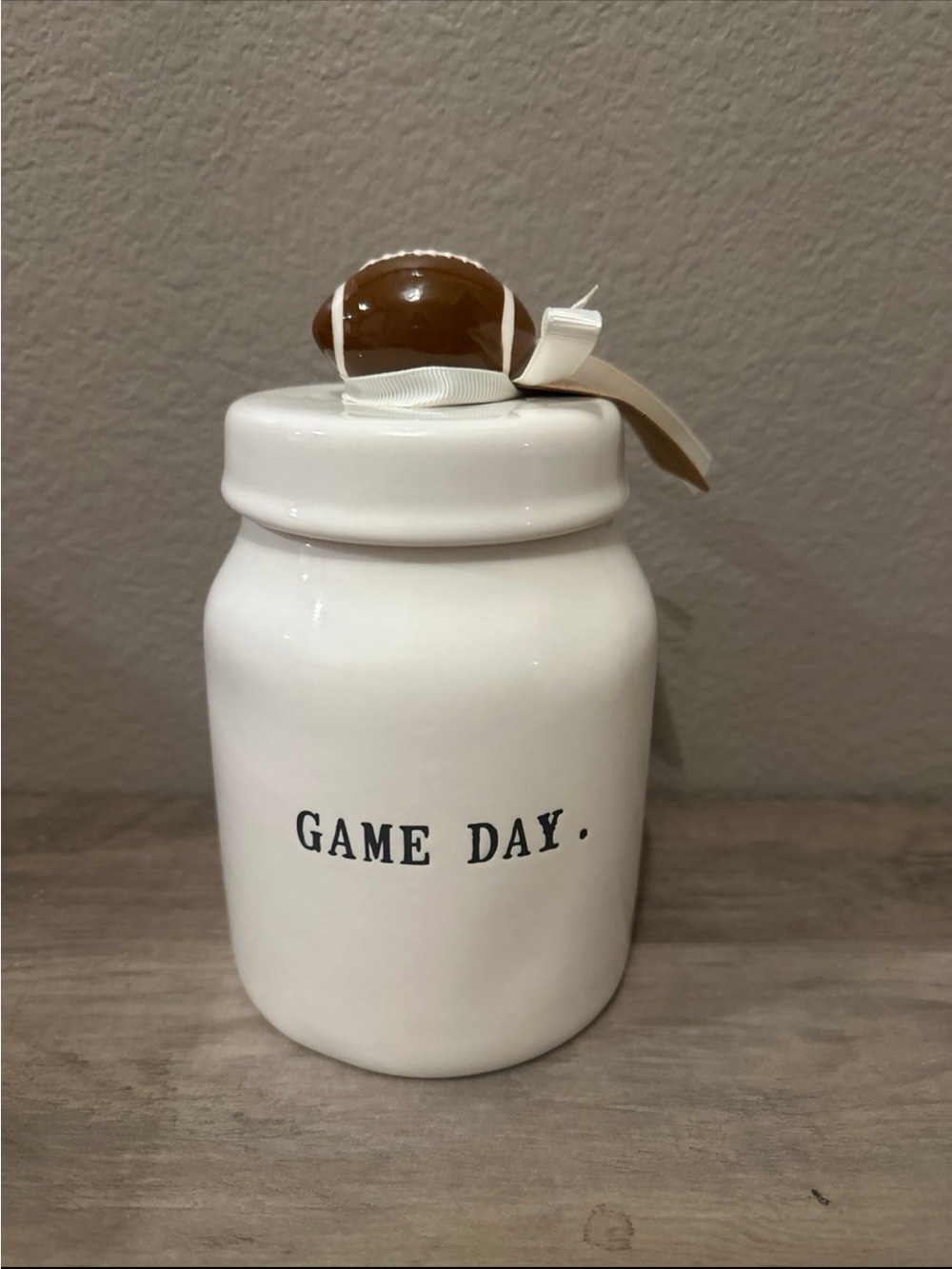 Rae Dunn Game Day. Football Canister